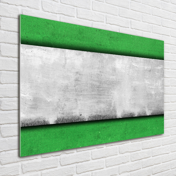 Glasbild Grüne Wand