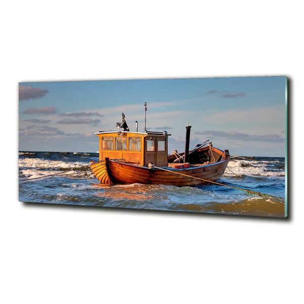 Glasbild Fischerboot