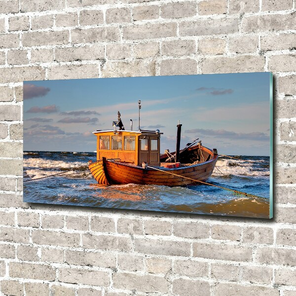 Glasbild Fischerboot