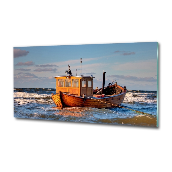Glasbild Fischerboot