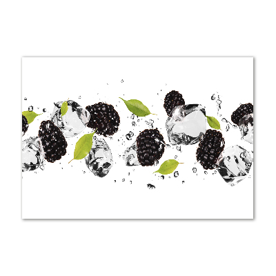 Glasbild Kirschen und Wasser