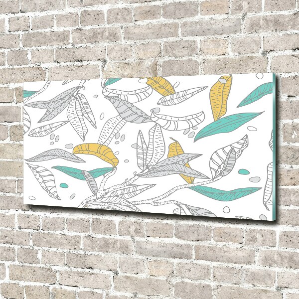 Glasbild Bunte Blätter