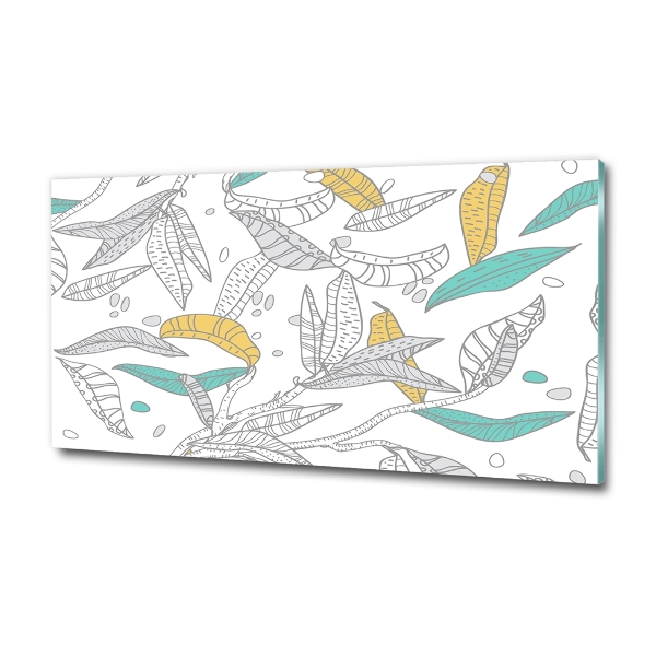 Glasbild Bunte Blätter