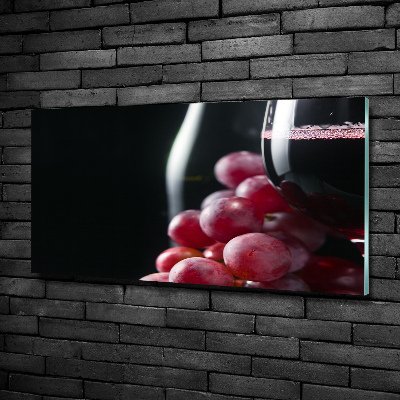 Bild auf glas Trauben und Wein