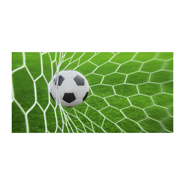 Foto glasbild Der Ball ist im Tor