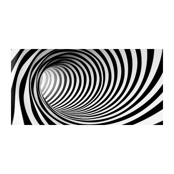 Bild auf glas 3D-Tunnel