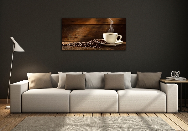 Glasbild Eine Tasse Kaffee