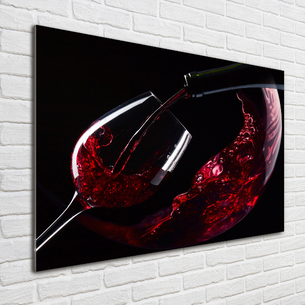 Foto glasbild Rotwein