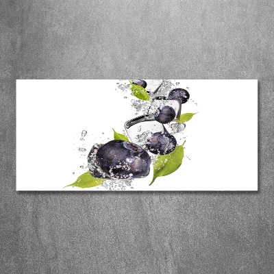 Foto glasbild Beeren mit Eis