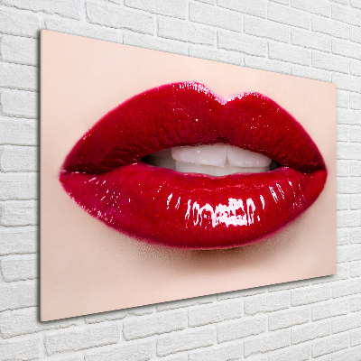 Bild auf glas Rote Lippen
