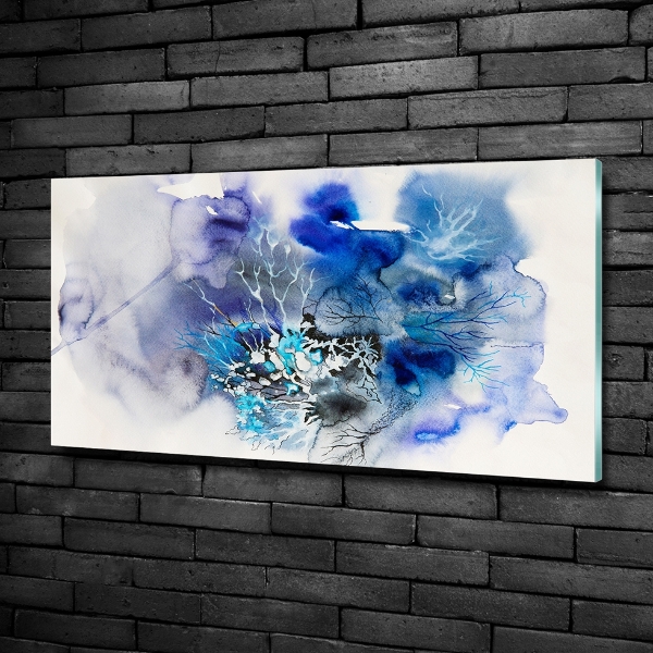 Glasbild Abstrakte Blumen