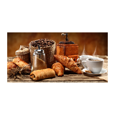 Glasbild Frühstück