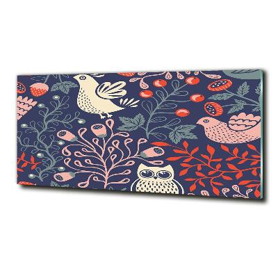 Foto glasbild Hühnereulenpflanzen