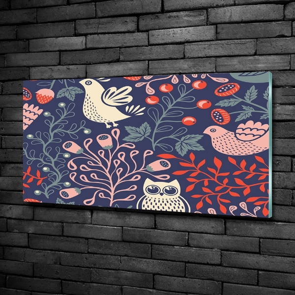 Foto glasbild Hühnereulenpflanzen