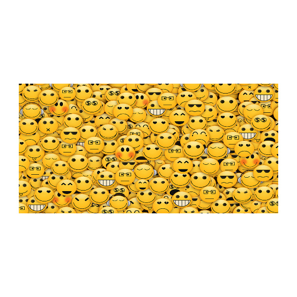 Foto glasbild Emoticons