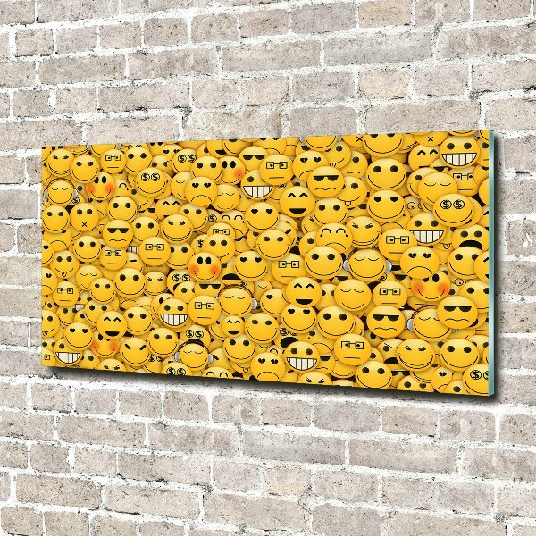 Foto glasbild Emoticons