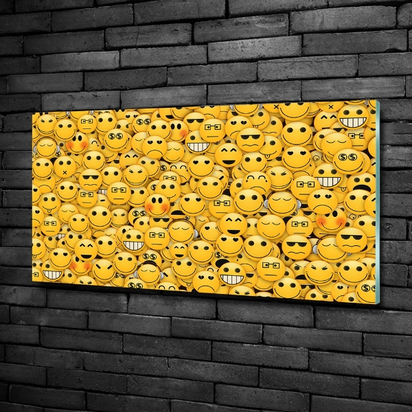 Foto glasbild Emoticons