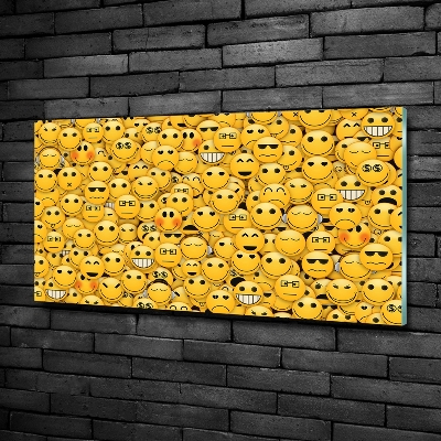 Foto glasbild Emoticons