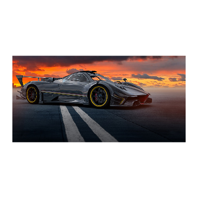 Foto glasbild Rennfahrer