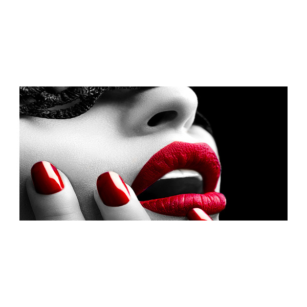 Foto glasbild Spitzenmaske