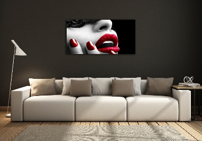 Foto glasbild Spitzenmaske