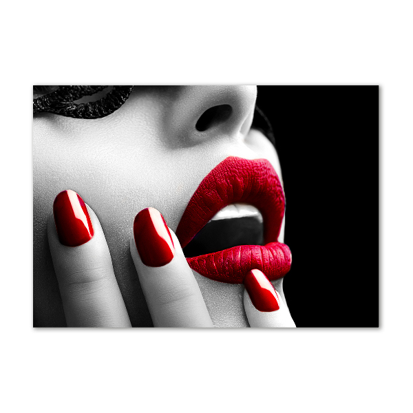 Foto glasbild Spitzenmaske