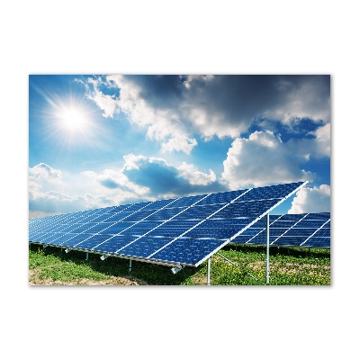 Foto glasbild Solarbatterien