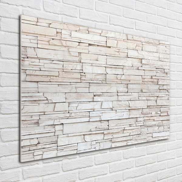Bild auf glas Weiße Steinmauer