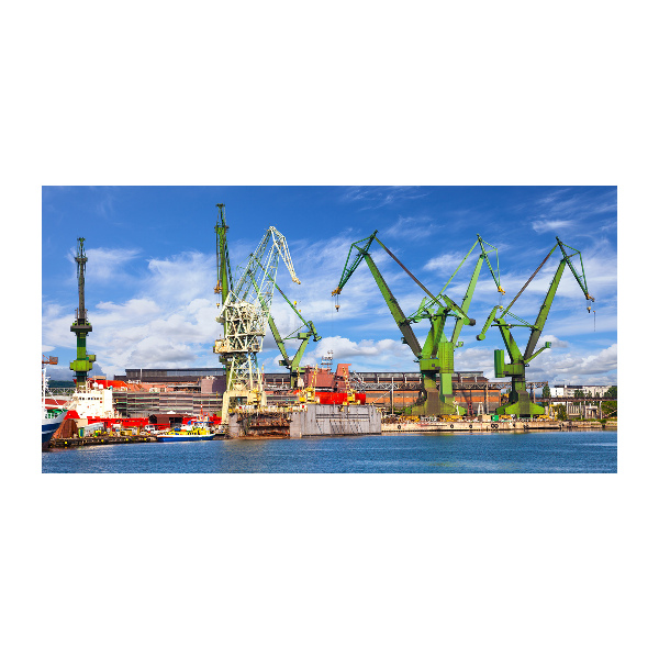 Foto glasbild Werft in Danzig