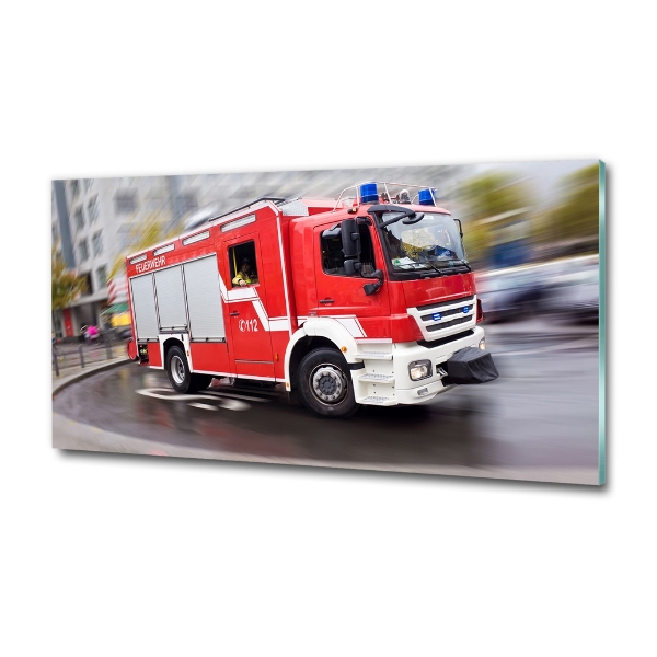Bild auf glas Feuerwehrwagen