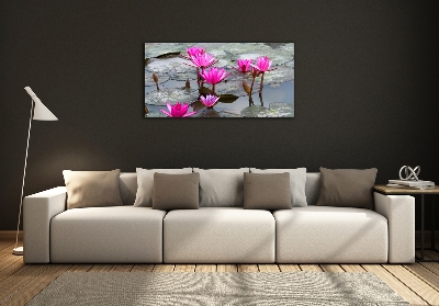 Foto glasbild Lotosblume