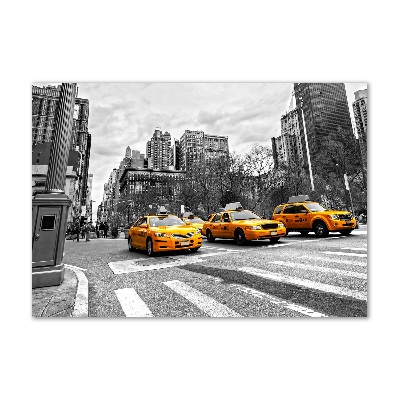 Glasbild New Yorker Taxis