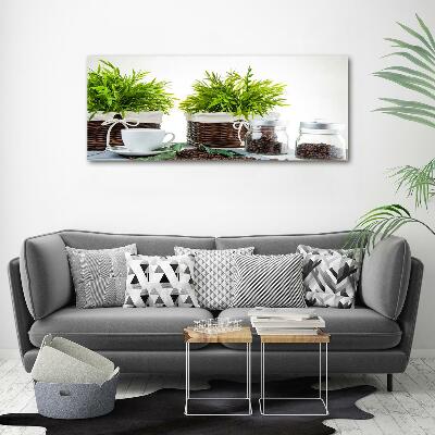 Glasbild Kaffeehaus-Thema