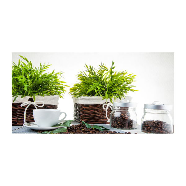 Glasbild Kaffeehaus-Thema