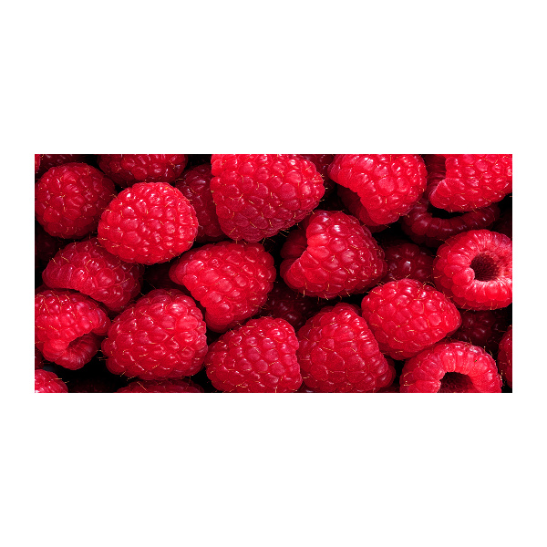 Foto glasbild Himbeeren