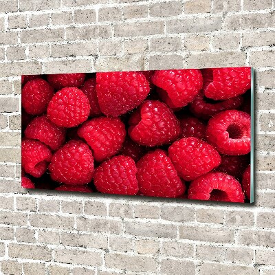 Foto glasbild Himbeeren
