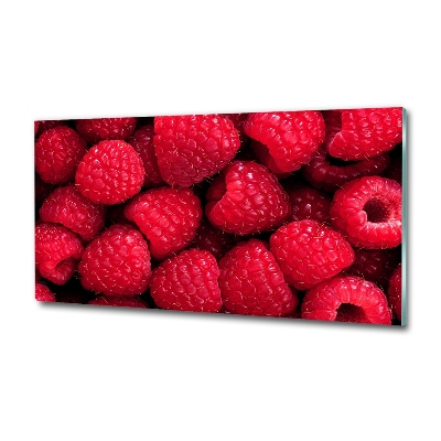 Foto glasbild Himbeeren
