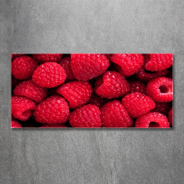 Foto glasbild Himbeeren