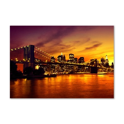 Foto glasbild Brooklyn Bridge