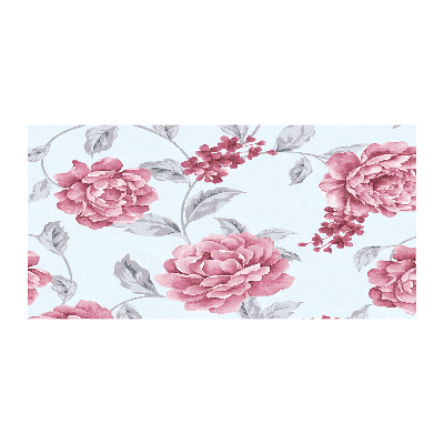 Glasbild Pfingstrosen