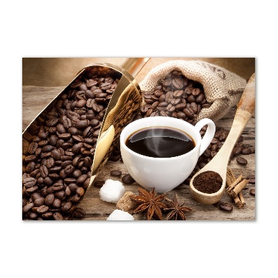 Foto glasbild Eine Tasse Kaffee