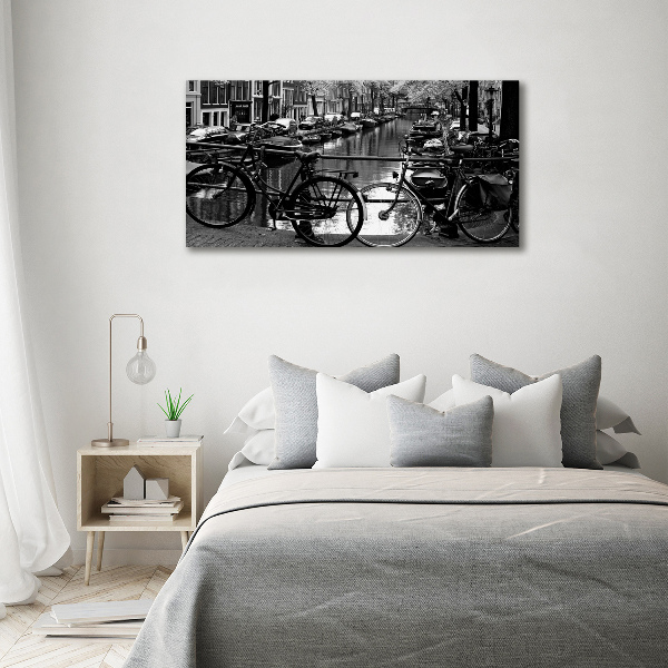 Foto glasbild Amsterdam Bikes