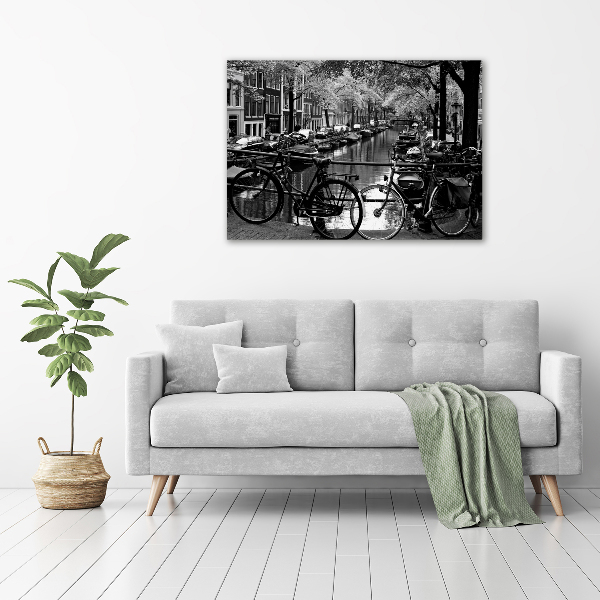 Foto glasbild Amsterdam Bikes