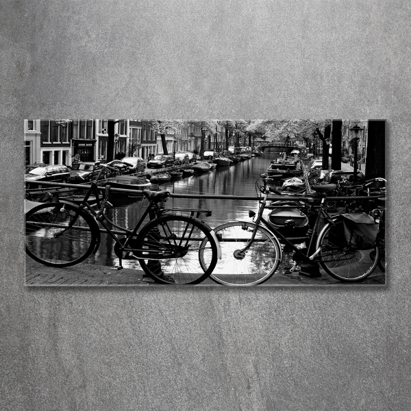 Foto glasbild Amsterdam Bikes