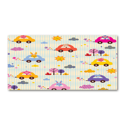 Glasbild Spielzeugautos