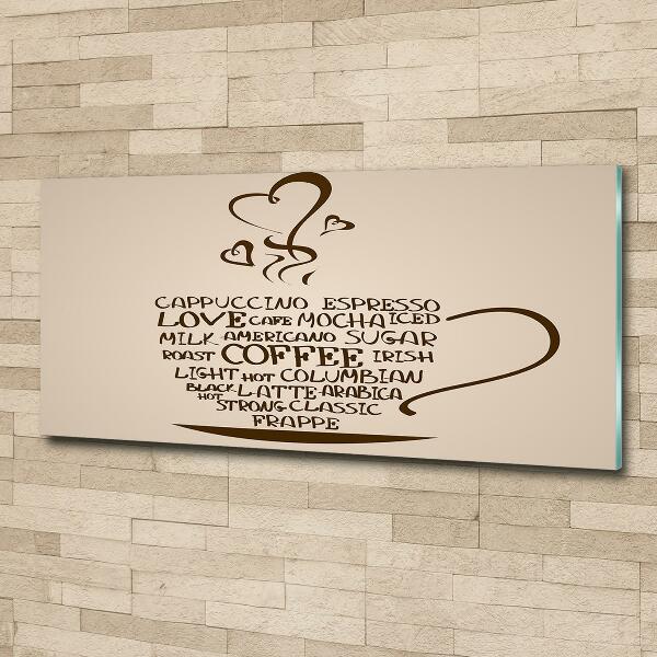 Foto glasbild Eine Tasse Kaffee