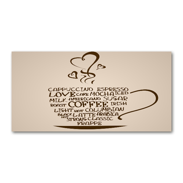 Foto glasbild Eine Tasse Kaffee