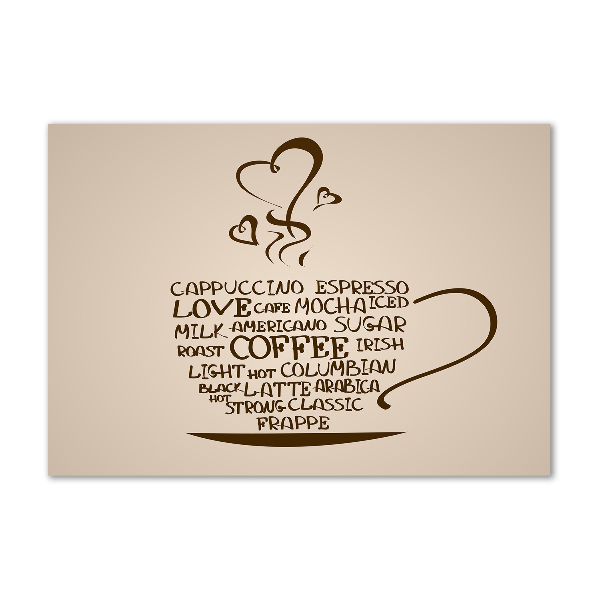 Foto glasbild Eine Tasse Kaffee