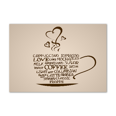 Foto glasbild Eine Tasse Kaffee