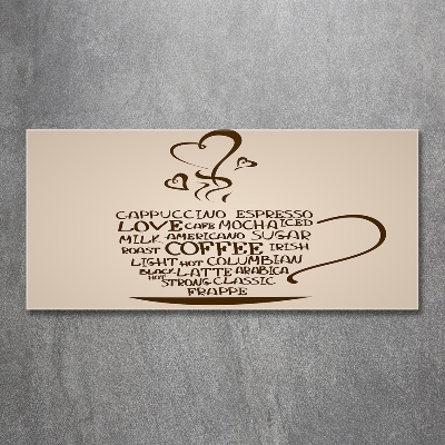 Foto glasbild Eine Tasse Kaffee